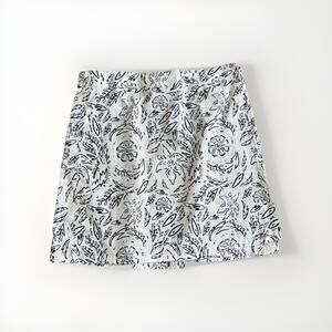 Ripskirt Hawaii Beige Black Tropical Print Adjustable Waist Wrap Skirt Size L